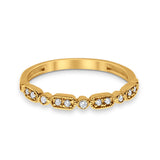 14K Gold 0.11ct G SI Stackable Diamond Eternity Band Ring