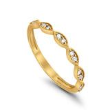 14K Gold 0.15ct G SI Anniversary Stackable Diamond Eternity Band Ring