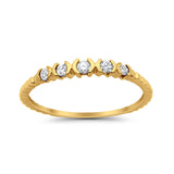 14K Gold 0.13ct G SI Stackable Diamond Eternity Band Anniversary Wedding Ring