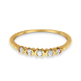 14 K Gold 0,13 ct G SI Stapelbarer Eternity-Diamant-Ehering zum Jahrestag