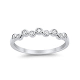 14K White Gold G SI .16ct Diamond Eternity Bands Anniversary Wedding Stackable Ring