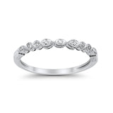 Eternity-Ehering aus 14-karätigem Gold, 0,05 ct G SI, stapelbar mit Diamanten