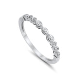 14K Gold 0.05ct G SI Stackable Diamond Eternity Band Wedding Ring