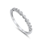 Eternity-Ehering aus 14-karätigem Gold, 0,05 ct G SI, stapelbar mit Diamanten