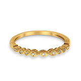 Eternity-Ehering aus 14-karätigem Gold, 0,05 ct G SI, stapelbar mit Diamanten