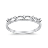 14K White Gold G SI .10ct Diamond Eternity Bands Stackable Wedding Ring
