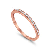 14K Rose Gold G SI .15ct Diamond Eternity Bands Stackable Wedding Anniversary Ring