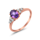 10K Gold 1.07ct Oval Art Deco G SI Diamond Engagement Wedding Ring