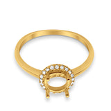 14K Yellow Gold G SI .10ct Semi Mount Diamond Engagement Ring