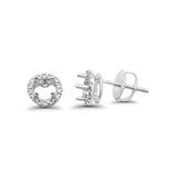 Halbgefasster Ohrring aus 14-karätigem Gold, 0,14 Karat, G SI, runder Diamant, Verlobung, Hochzeit