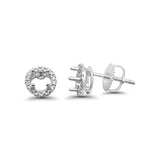 14K Gold .17ct G SI Round Diamond Engagement Wedding Semi-Mount Earring