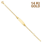 14 K dreifarbiges Gold Valentino Star DC Oval ID mit Herz-Armbandkette 5