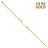 Valentino DC Baby ID-Armband aus 14-karätigem Gold, dreifarbig, 12,7 cm + 2,5 cm Verlängerung