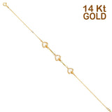 14K Yellow Gold Light Bracelet Chain 7