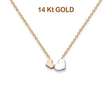 Halskette aus 14-karätigem dreifarbigem Gold, 43,2 cm + 2,5 cm Verlängerung