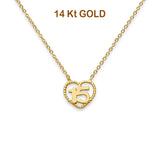 14K Yellow Gold Sweet 15 Necklace 17