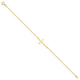 14K Yellow Gold Light Bracelet Chain 7" + 1" Extension