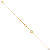 14K Yellow Gold Light Bracelet Chain 7" + 1" Extension