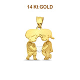 14K Yellow Gold Boy & Girl Pendant 1.1gm