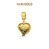 14K Yellow Gold Heart Charm for Mix&Match Pendant 0.7gm
