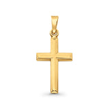 Religiöser Anhänger mit echtem Kreuz aus 14-karätigem Gelbgold, 0,7 g