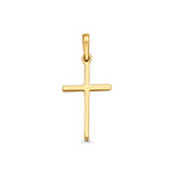 14K Yellow Gold Real Cross Religious Charm Pendant 1.2gm
