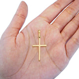 Religiöser Anhänger mit echtem Kreuz aus 14-karätigem Gelbgold, 1,2 g