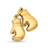 Charm-Anhänger „Doppelter Boxhandschuh“ aus 14-karätigem Gelbgold, 2,2 g