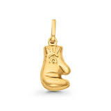 14K Yellow Real Gold Boxing Glove Charm Pendant 1.2gm