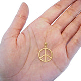 Charm-Anhänger „Friedenszeichen“ aus 14-karätigem Gelbgold, 0,6 g