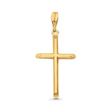 14K Yellow Gold Real Religious Cross Charm Pendant 0.7gm