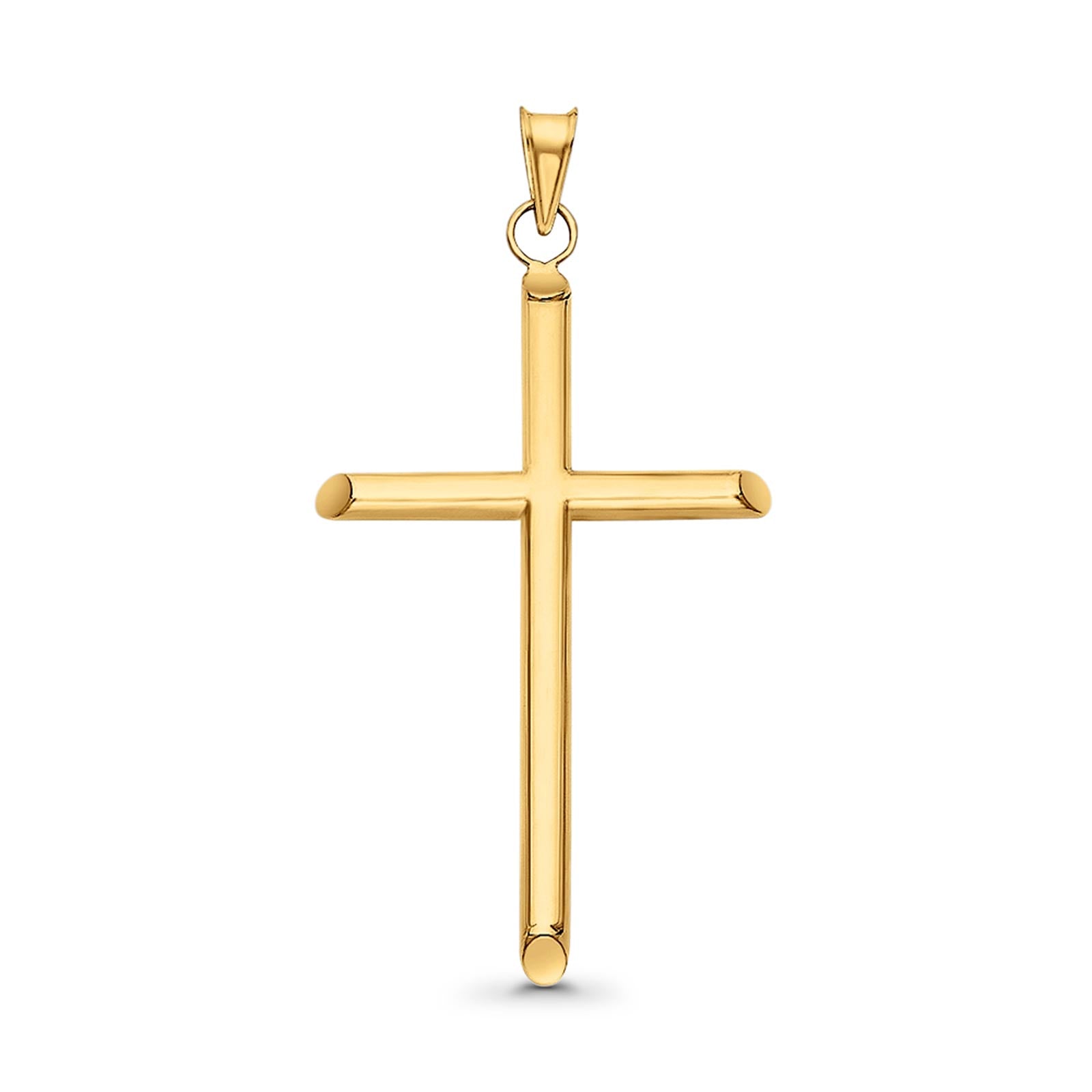 14K Yellow Gold Real Religious Cross Charm Pendant 2.1gm