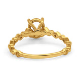 14 K Gold, 0,08 ct, oval, 8 mm x 6 mm, G SI, halbgefasster Diamant-Verlobungs-Ehering